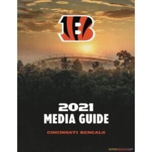 Cincinnati Bengals 2021 Media Guide NFL Team Cover On 12x8in Metal Sign
